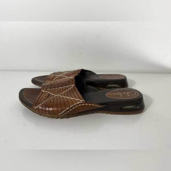 Cole Haan Womens Size 8 Leather Slide Sandals Brown Black - Picture 6 of 8